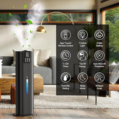 Smart Humidifiers Large Room Bedroom Home, 2.11Gal Quiet Top Fill Cool Mist - Image 3