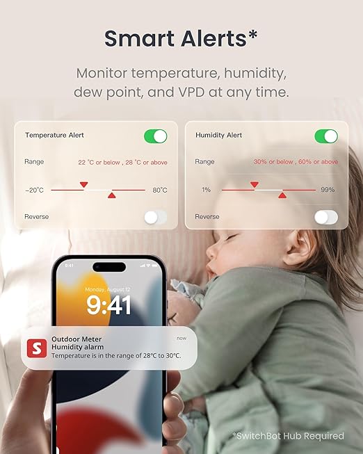 SwitchBot Bluetooth Hygrometer Thermometer 3 Pack - Image 3