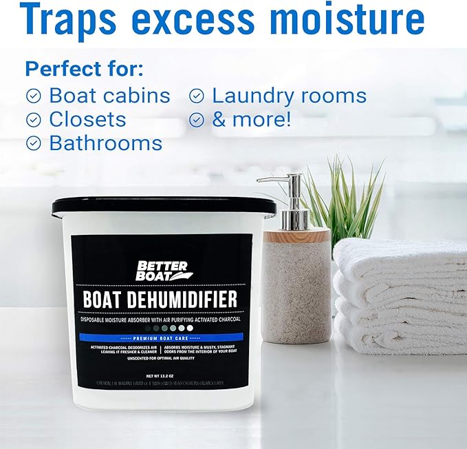 Moisture Absorber 6 Pack with Activated Charcoal Dehumidifier Bucket, Unscented - Image 2