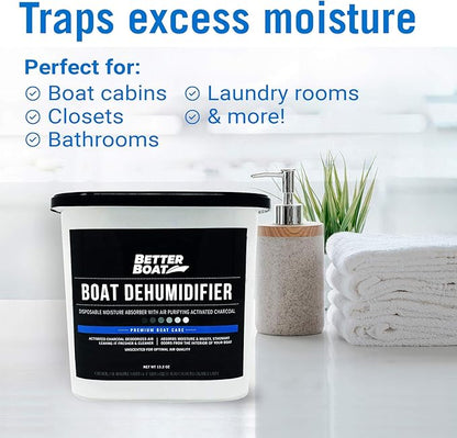 Moisture Absorber with Activated Charcoal Dehumidifier Bucket, Unscented Odor - Image 2