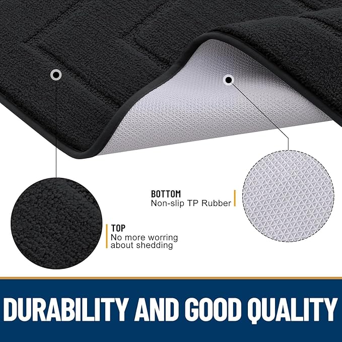Smiry Dog Door Mat for Muddy Paws, Absorbs Moisture and Dirt, Low-Profile - Image 3