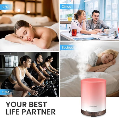 URPOWER 300ml Essential Oil Diffuser Ultrasonic Air Humidifier AUTO Shut Off - Image 7