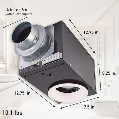 Panasonic FV-08VRE2 WhisperRecessed 80 CFM Bathroom Fan - Image 2