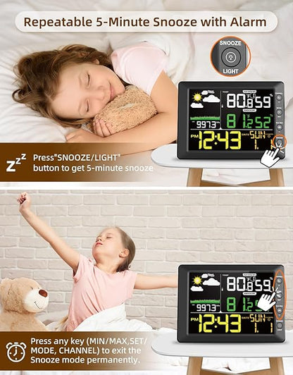 DOOMAY Indoor Outdoor Wireless Weather Station | Digital Thermometer Hygrometer - Image 6