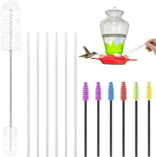 37 Pieces Hummingbird Feeder Cleaning Brush 3 Size Mini Nylon Tube Brushes Set by Perthlin