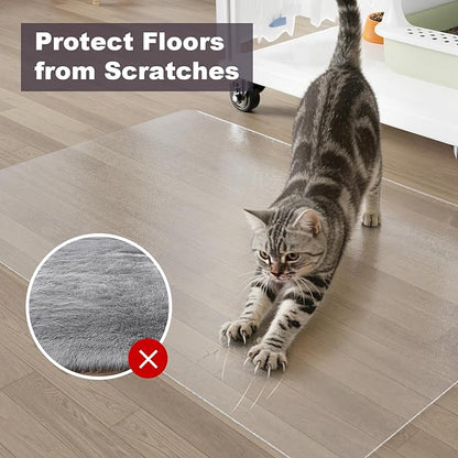 3'×4' Frosted Clear Waterproof Area Mat - Image 3