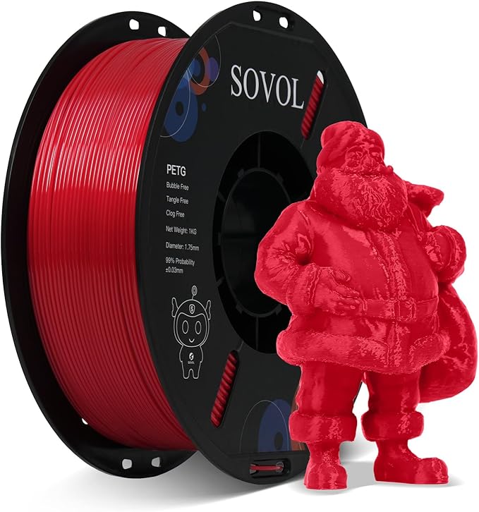 Sovol 3D Printer PETG Filament 1.75mm 1KG, High Precision, Strong Toughness by Sovol