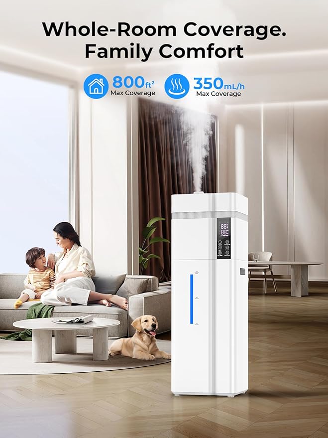 13L/3.43Gal Humidifier Large Room, 800ft² Coverage, 100H Runtime, Auto Humidity - Image 2