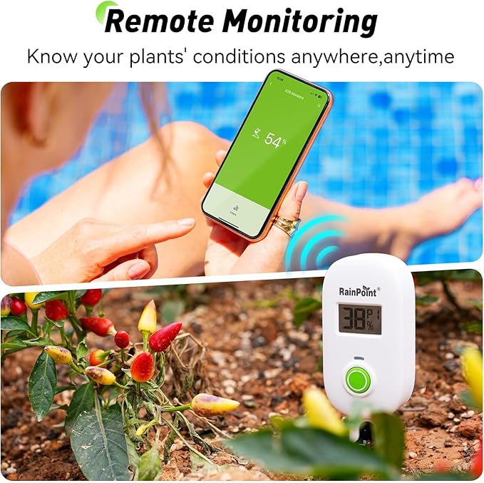 RAINPOINT Smart Digital Wireless Plant Moisture Meter Houseplants Indoor WiFi - Image 4