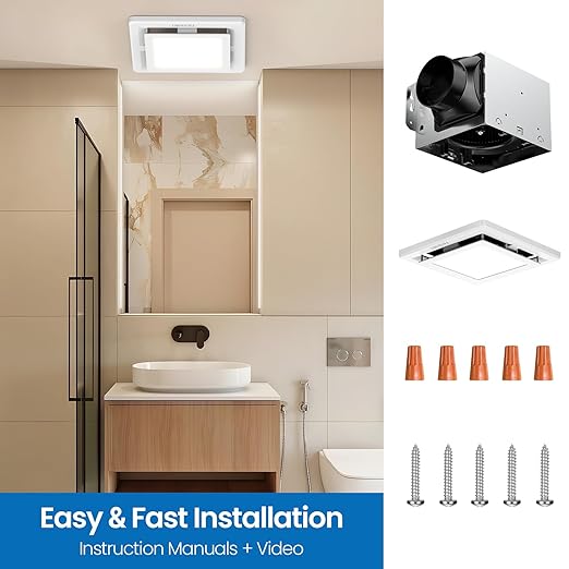 FASDUNT 2-in-1 Bathroom Exhaust Fan - Image 7