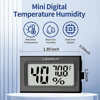 Humidity Meter Hygrometer Room Thermometer Indoor Digital Temperature and - Image 2