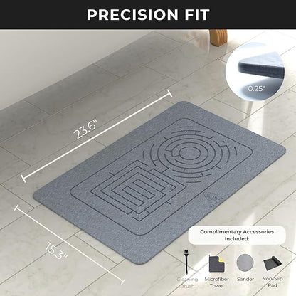 Stone Bath Mat – Instantly Dry Diatomaceous Earth Bath Mats - Image 2