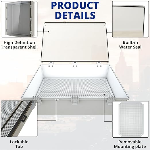 MAKERELE Extra Large Electrical Box Plastic IP67 Electronics Clear Waterproof - Image 4