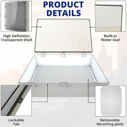 MAKERELE Extra Large Electrical Box Plastic IP67 Electronics Clear Waterproof - Image 4