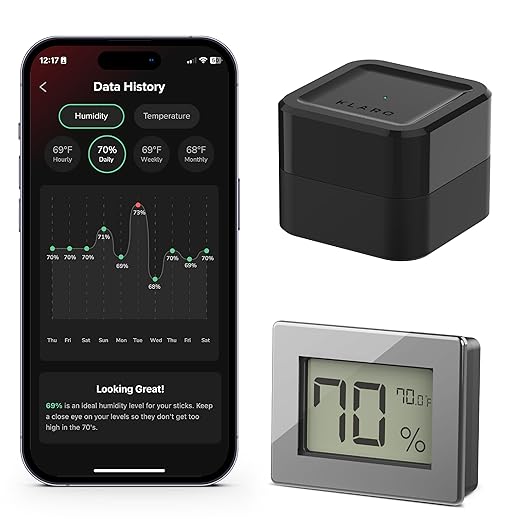Klaro Valet - Smart Humidity & Temperature Hygrometer Sensor, App Notifications by CASEELEGANCE