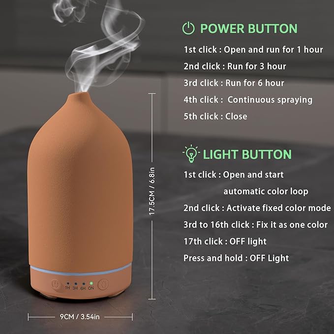 200ML Ceramic Essential Oil Diffuser - Image 4