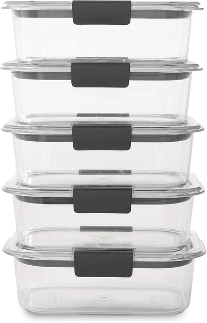 Rubbermaid Brilliance Tritan Plastic Food Storage Containers BPA Free Airtight - Image 2