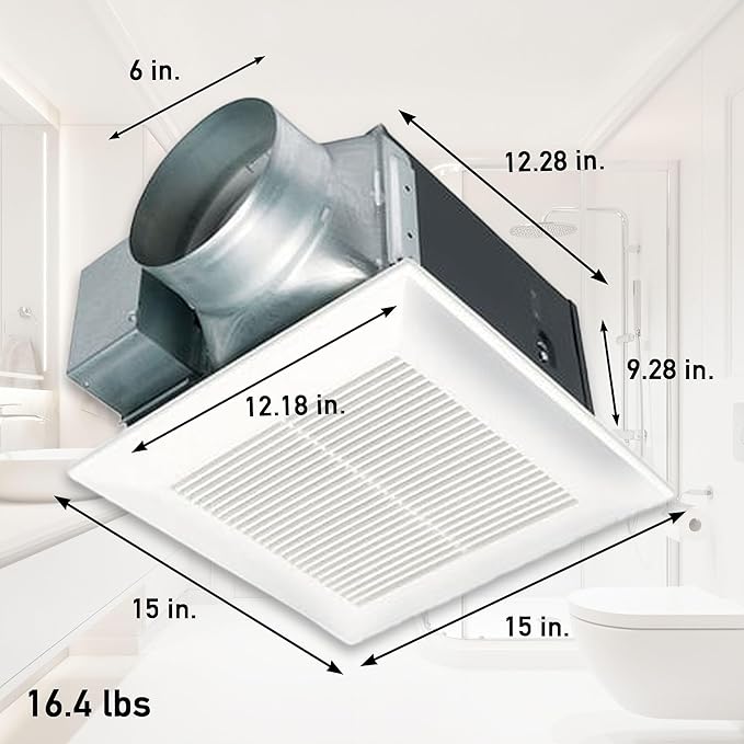 Panasonic WhisperCeiling Bathroom Exhaust Fan, 190 CFM - Image 2