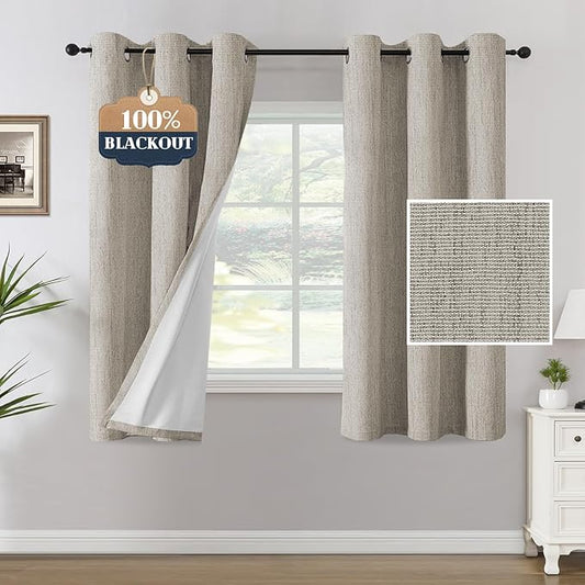 H.VERSAILTEX Chenille Linen Blackout Curtains by HVERSAILTEX