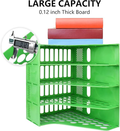 SAYEEC Magazine File Holder, Plastic Desk Organizer File Folder Holder - Image 3