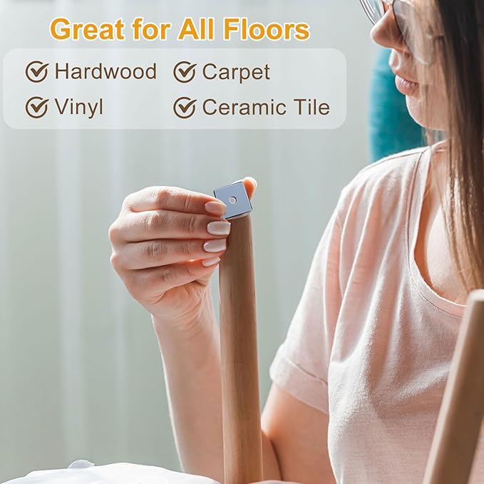uxcell 4 Pcs Furniture Slider Pads, 2x2 Inch PTFE Square Screw-on Furniture - Image 5