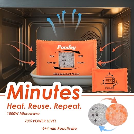 500g x 2 packs Fonday Rechargeable Silica Gel Car Dehumidifier Fast Reactivate - Image 7