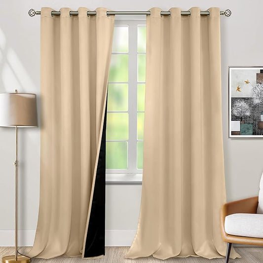 BGment 100% Blackout Curtains 108 Inch Long 2 Panles Set, Thermal Insulated by BGment