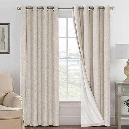H.VERSAILTEX Linen 100% Blackout Curtains by HVERSAILTEX