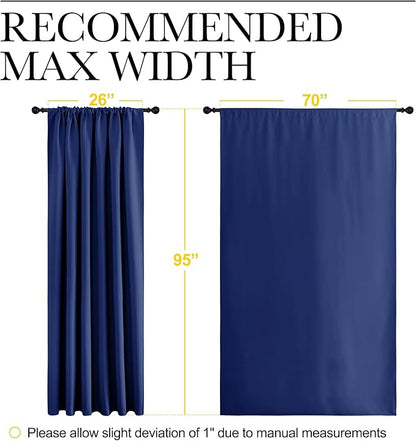 NICETOWN 2 Panels Blackout Curtains, Rod Pocket Thermal Insulated Drapess - Image 6