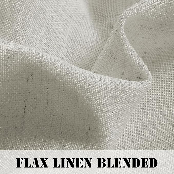 H.VERSAILTEX Linen Curtains Elegant Natural Linen Semi Sheer Curtains Energy - Image 3
