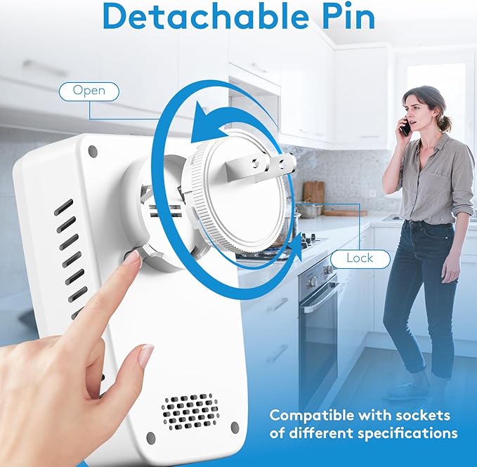 3 Pack 5-in-1 Plug in Carbon Monoxide Detector, Smoke Alarm & Natural Gas Leak - Image 6