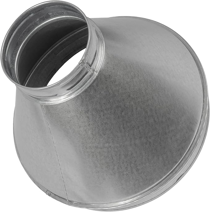 Vent Systems 10" Inch to 4" Inch Duct Reducer – Galvanized Steel HVAC Pipe by VentSystems