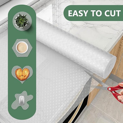 Shelf Liners, Non-Adhesive Drawer Liner, Waterproof & Oil-Proof Kitchen Cabinet - Image 3
