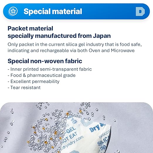 Dry & Dry 20 Gram Orange Indicating Silica Gel Packets Desiccants - Image 3