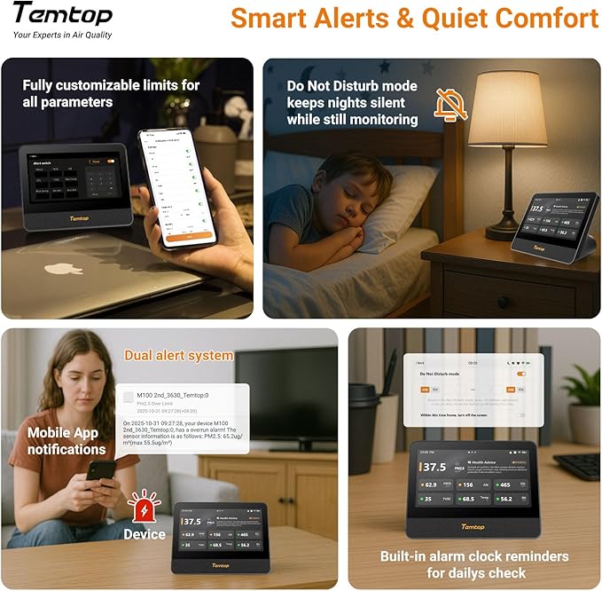 Temtop M100 2nd Gen Air Quality Monitor - Image 8