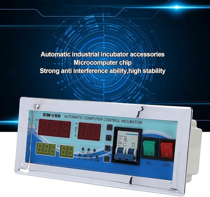 110V Egg Incubator Controller, XM-18D Digital Automatic Temperature Humidity - Image 6
