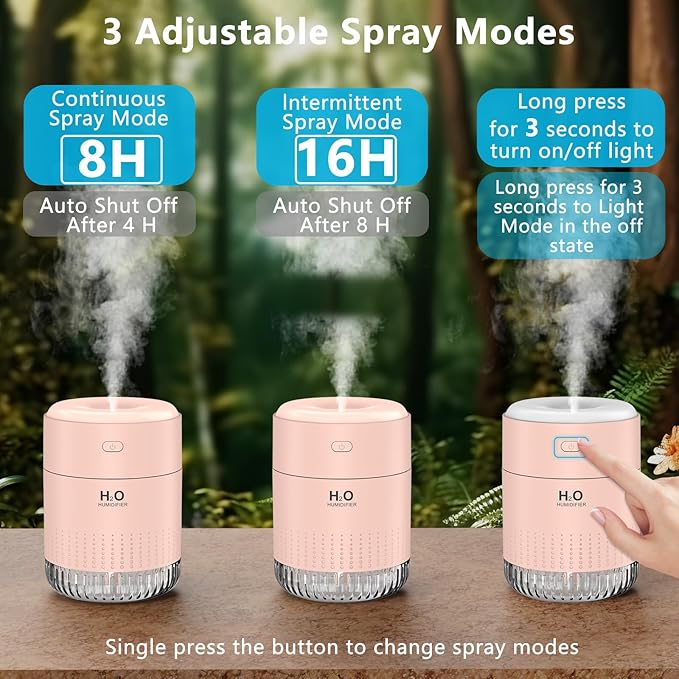 Colorful Mini Humidifier, USB Rechargeable Humidifier, small humidifier - Image 4