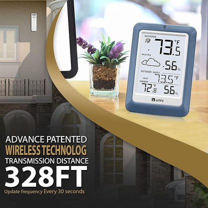 Indoor Outdoor Thermometer Hygrometer Wireless Weather Station, Temperature - Image 3