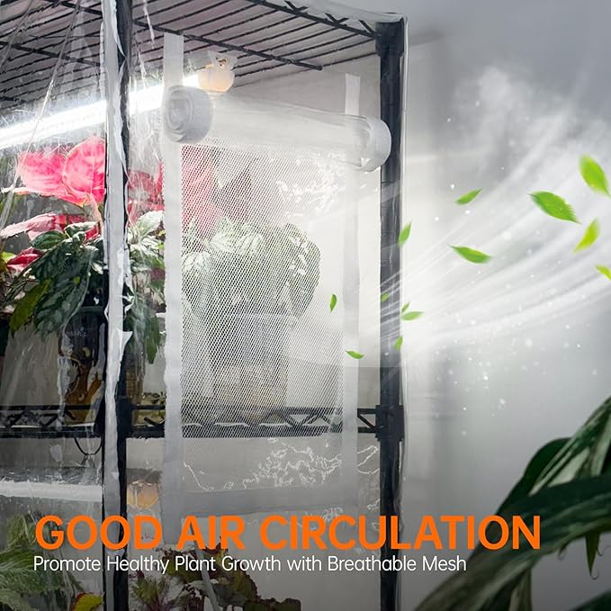 Bstrip Indoor Greenhouse with Grow Light, Mini Green House with 4 Pack T8 Full - Image 5