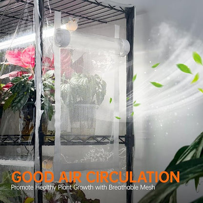 Bstrip Indoor Greenhouse with Grow Light, Mini Green House with 4 Pack T8 Full - Image 5
