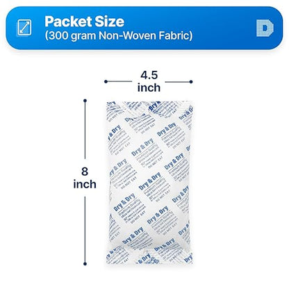 Dry & Dry 300 Gram Silica Gel Packets, Desiccant Packs, Silica Gel - Image 6