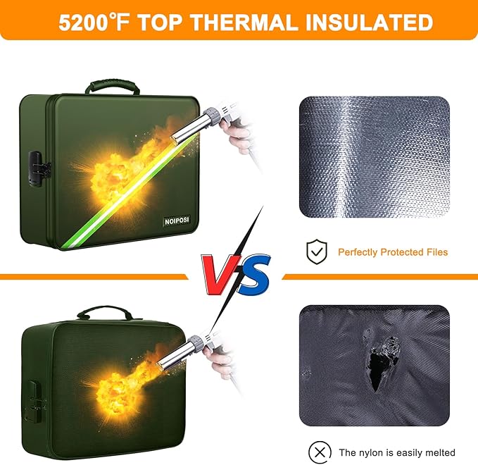 Document Organizer with 5200℉ Heat Insulated, 16.1"x11.4"x4.3" Waterproof and - Image 4