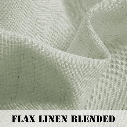 H.VERSAILTEX Sage Linen Curtains 108 Inches Long - Image 4