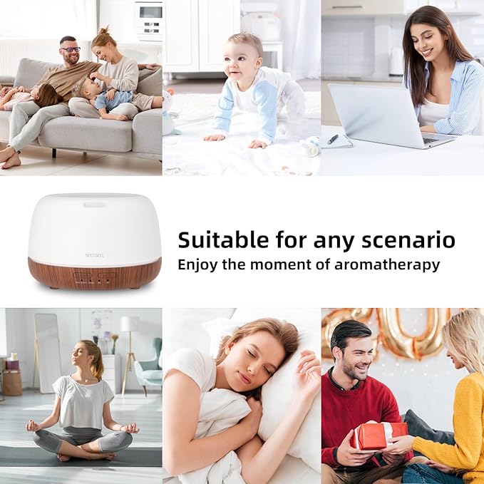 300ML Essential Oil Diffuser, Mini Aromatherapy Diffuser - Image 4