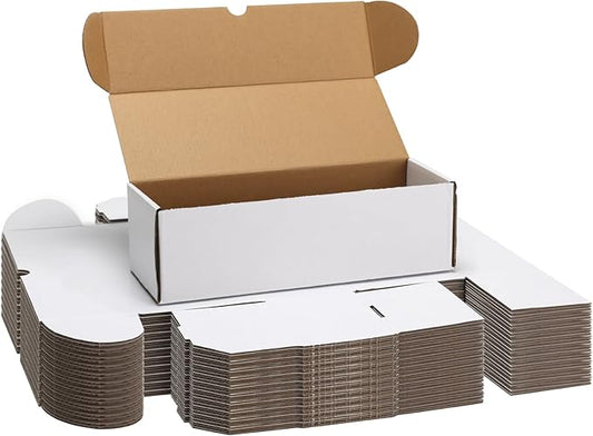 EXYGLO Trading Card Storage Box 25 Pack 520 Count 20pt, 10.6x4.1x3.2 Inch White by EXYGLO