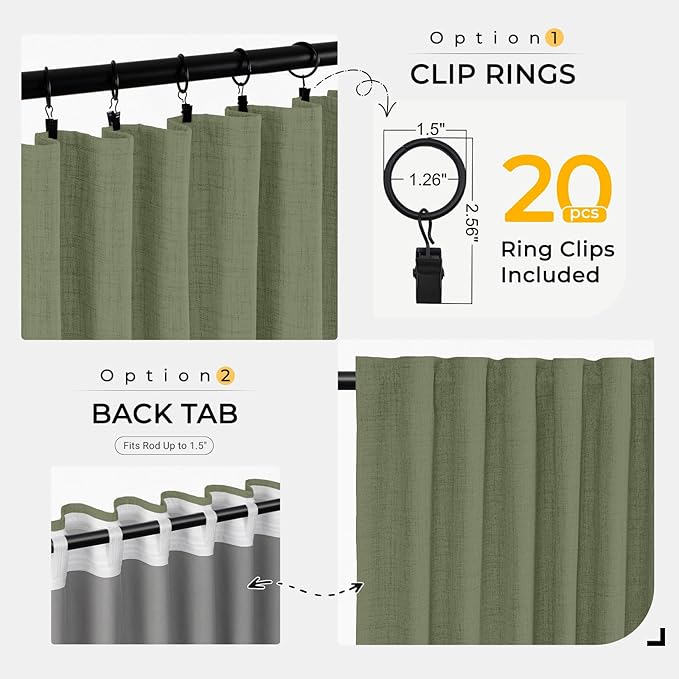 INOVADAY Thermal Sliding Door Curtains 100% Blackout Curtains - Image 3