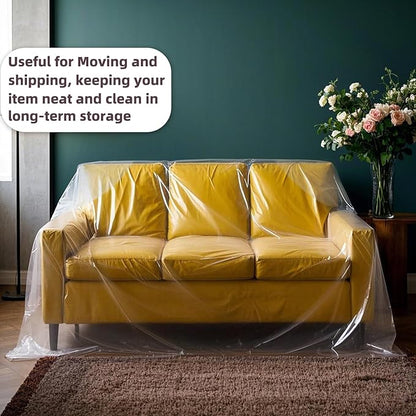 Yotelab Plastic Couch Cover for Moving, Sofa Bag Cover Protector, Furniture - Image 3