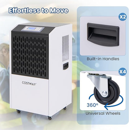 COSTWAY 250 Pints Commercial Dehumidifier - Image 7