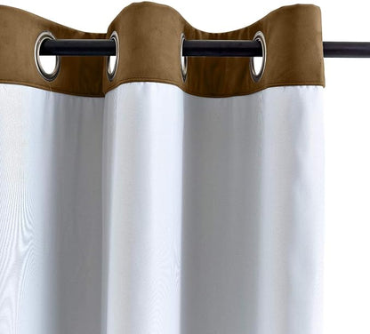 ChadMade Blackout Lined Premium Velvet Curtain Jave 50Wx120L Inch, Eyelet - Image 3