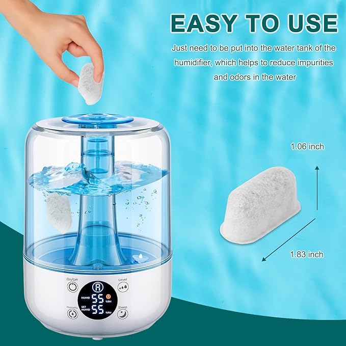 Demineralization Cartridge for Ultrasonic Humidifiers – 12-Pack Humidifier - Image 4